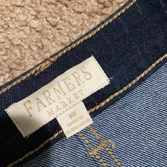 Farmers Market Dark Heavyweight Midi Jean Skirt - Size 10 - Picture 7 of 9